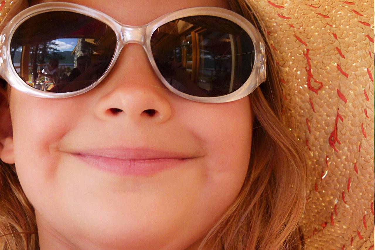 sunglasses child girl caucasian